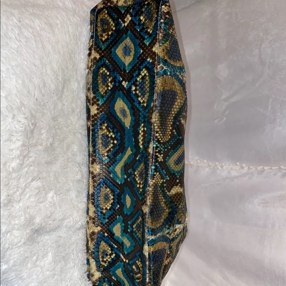 Snakeskin Python Print Leather Tote - Picture 10 of 13